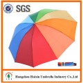 Bestseller 2017 Advertising Folded Big Rainbow Dome Pongee Unbrella with Logo